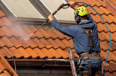 Démoussage et hydrofuge de toiture au Leslay